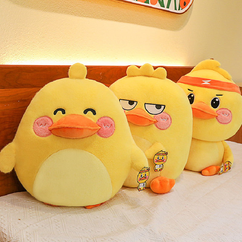 35CM Cute Struggle Yellow Duck Soft Toy Birthday Gift For Kids Baby Mascot Halloween Xmas Dolls Gifts
