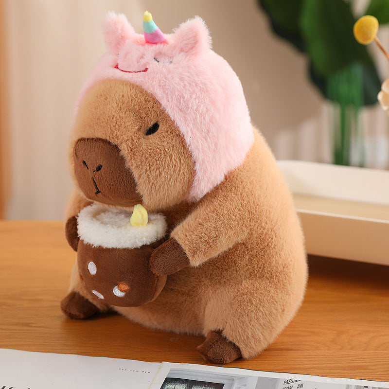35CM Dinosaur Unicorn Rabbit Capybara Stuffed Animal Plush Toy Dolls Gift For Kids Baby Mascot Xmas Gifts