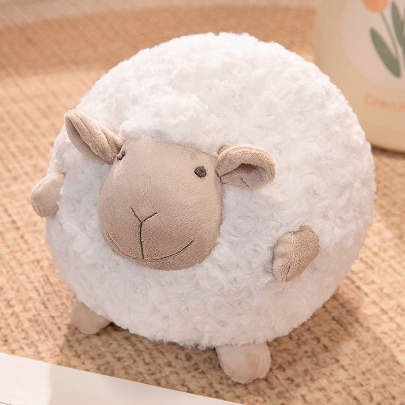 28CM Cute Round Sheep Plush Toys Stuffed Alpaca Animal Dolls For Kids Children Birthday Xmas Gift