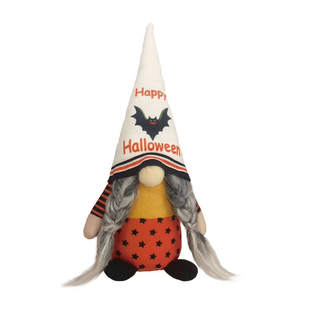 2PCS 28CM Halloween Pumpkin Bat The Gnome Figurine Dolls Toy Xmas Gifts Mascot Festival Home Decor