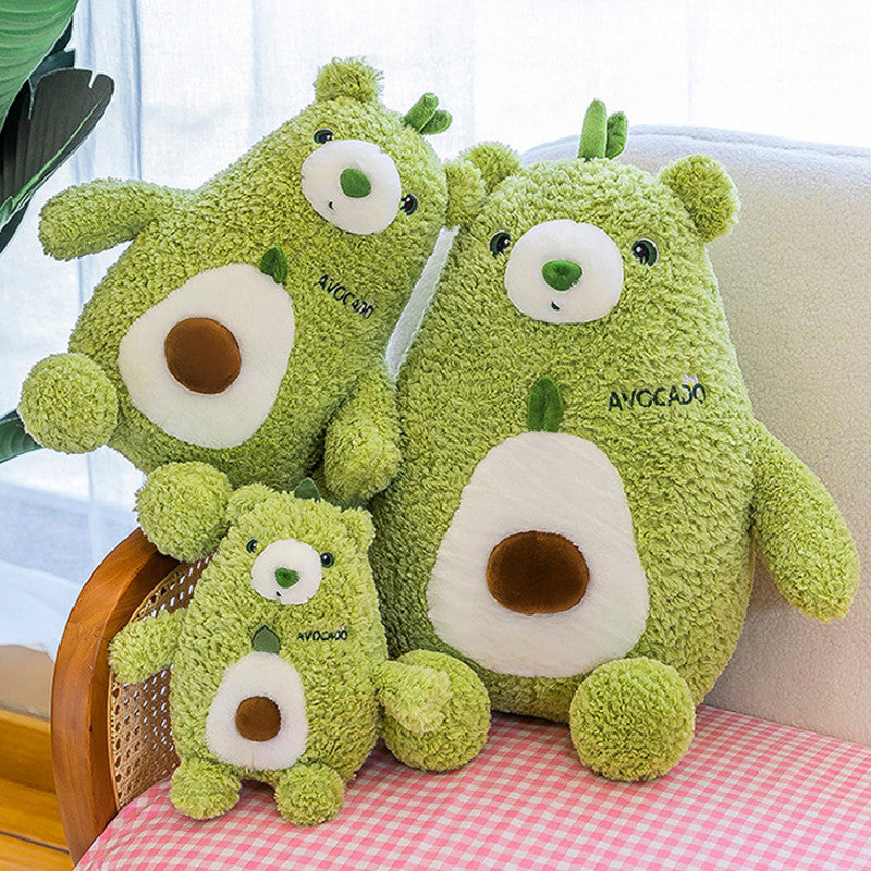 50CM Avocado Bear Pillow Soft Plush Toys Cartoon Stuffed Animals Dolls Mascot Kids Birthday Xmas Gift Home Decor