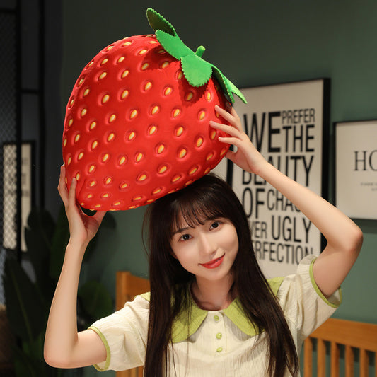 35CM Simulation Strawberry Stuffed Doll Fruit Plush Toy Soft Gift For Kids Chidren Home Decor
