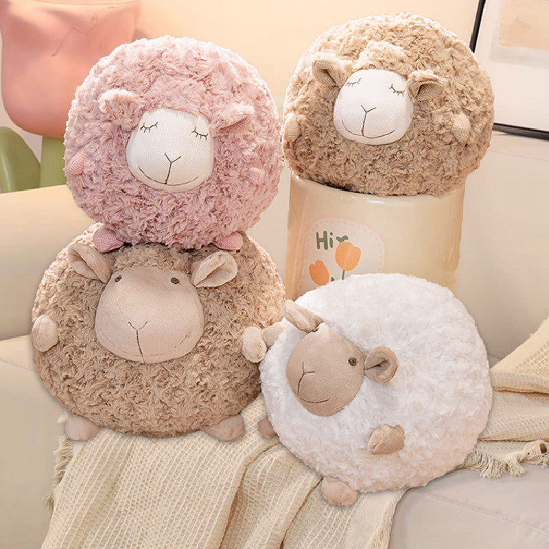 28CM Cute Round Sheep Plush Toys Stuffed Alpaca Animal Dolls For Kids Children Birthday Xmas Gift
