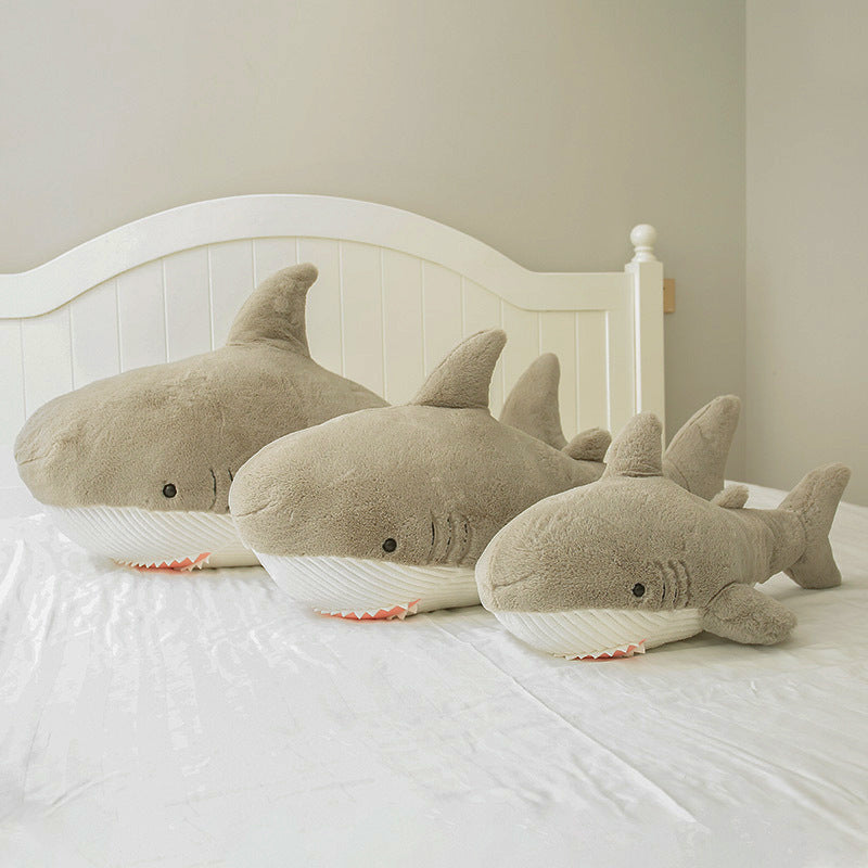 120CM Cute Fat Shark Whale Soft Sleep Pillow Plush Stuffed Toy Ocean Animals Dolls Mascot Birthday Xmas Gift
