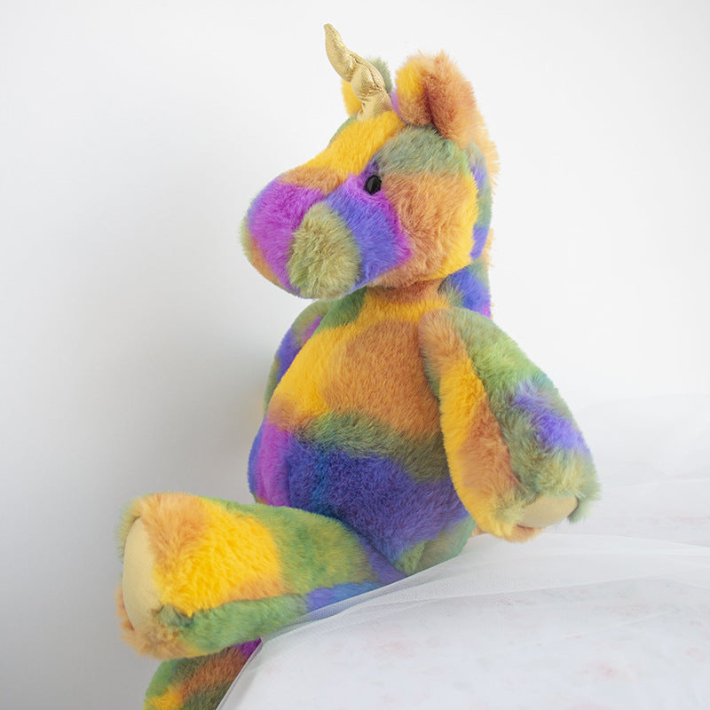 55CM Colorful Unicorn Stuffed Animal Pillows Toy Cartoon Soft Stuffed Animals Dolls Mascot Birthday Xmas Gift