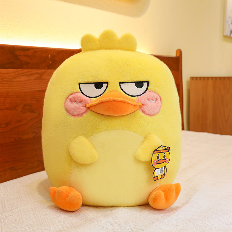 35CM Cute Struggle Yellow Duck Soft Toy Birthday Gift For Kids Baby Mascot Halloween Xmas Dolls Gifts
