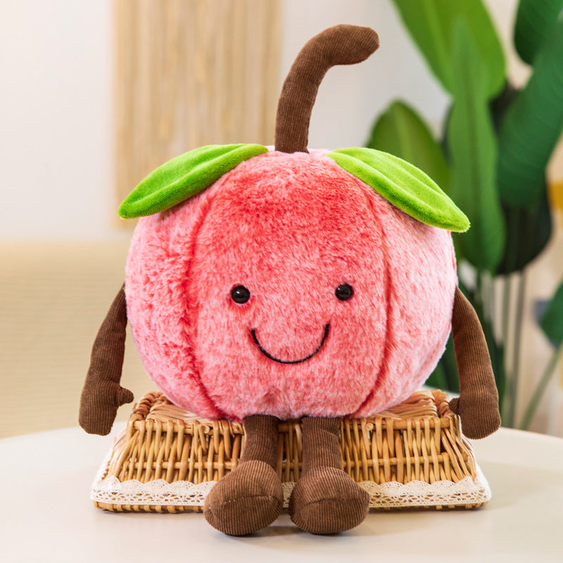 60CM Kawaii Watermelon Cherry Fruit Pillow Stuffed Doll Plush Toy Soft Birthday Gift For Kids Mascot Home Decor