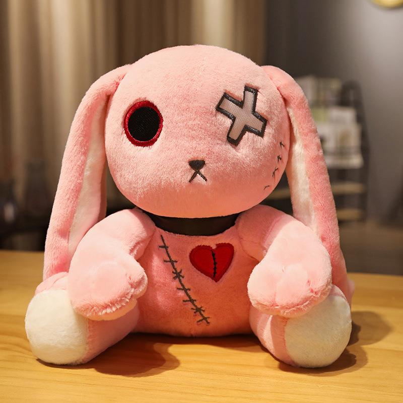 Reborn Rabbit Plush Toys Cartoon Soft Stuffed Animals Dolls Mascot Birthday Xmas Gift Pink Halloween Decor