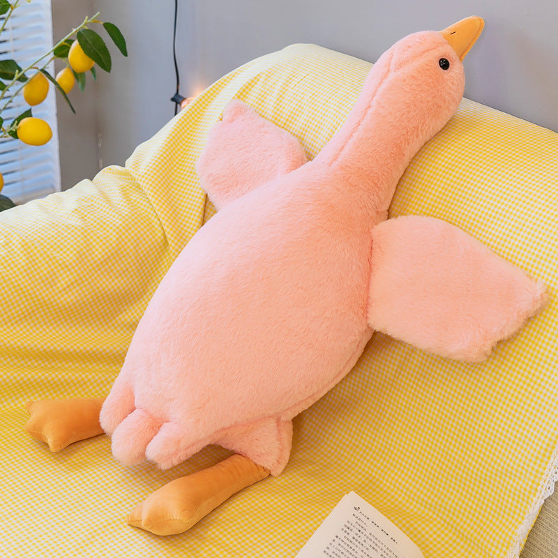 120CM Fat Geese Long Animal Pillow Plush Toys Cartoon Swan Soft Stuffed Dolls Mascot Birthday Xmas Gift