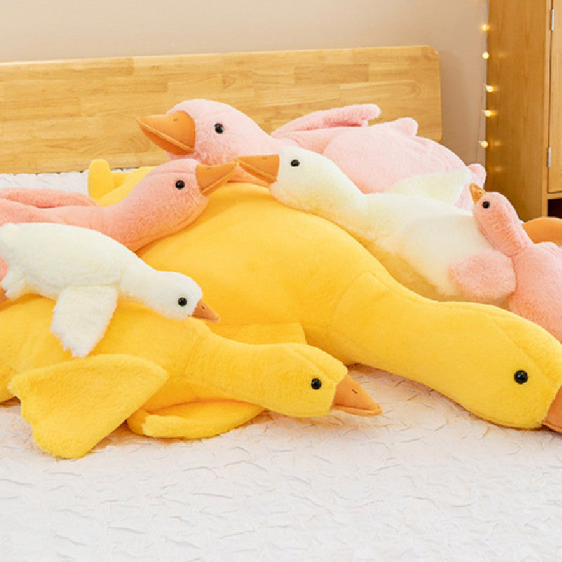 120CM Fat Geese Long Animal Pillow Plush Toys Cartoon Swan Soft Stuffed Dolls Mascot Birthday Xmas Gift