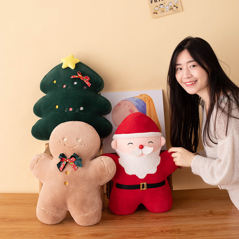 45CM Santa Claus/Christmas Tree/Gingerbread Man Plush Toy Dolls Stuffed Birthday Xmas Gifts Christmas Decor