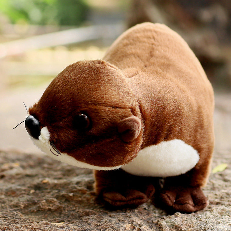 40CM Simulation Sea Otter Stuffed Animal Soft Plush Dolls Toy Birthday Gift For Kids Baby Mascot Xmas Gifts Halloween Decor