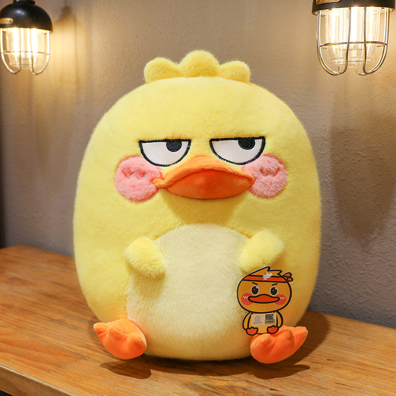 35CM Cute Struggle Yellow Duck Soft Toy Birthday Gift For Kids Baby Mascot Halloween Xmas Dolls Gifts