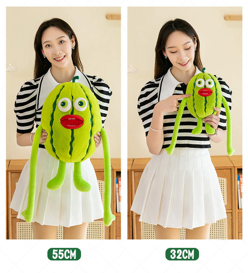 32CM Funny Watermelon Fruit Stuffed Doll Plush Toy Soft Birthday Gift For Kids Mascot Home Decor