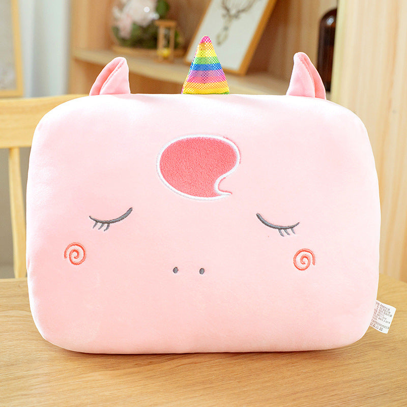32CM Crocodile Carrot Strawberry Unicorn Plush Hand Warmers Bag Cute Cartoon Soft Animals Dolls Pillow Winter Expressive Gift