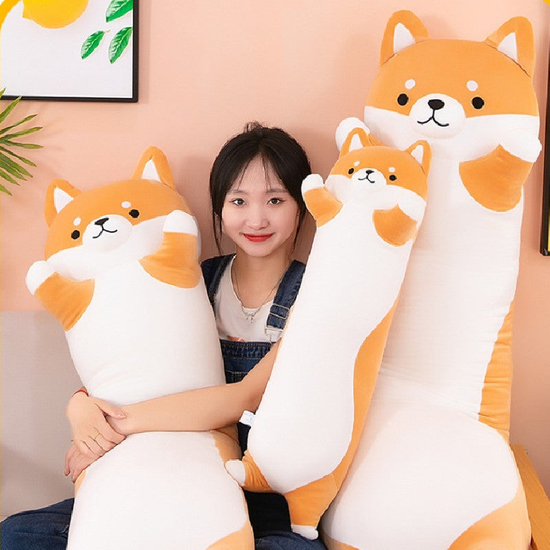 90CM Long Dog Plush Toys Long Body Pillow Cartoon Stuffed Animals Soft Doll Pillows Gifts For Kids Girls