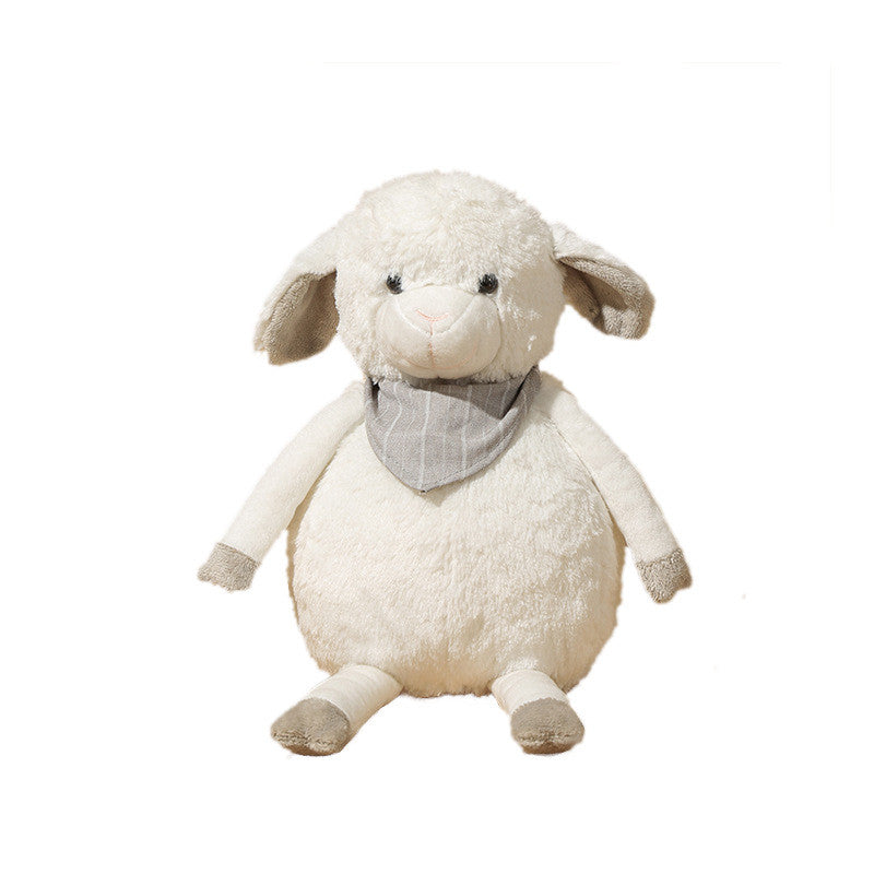 26CM Cute Scarf Sheep Plush Toys Stuffed Animal Dolls For Kids Children Birthday Xmas Gift