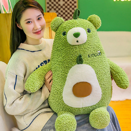 50CM Avocado Bear Pillow Soft Plush Toys Cartoon Stuffed Animals Dolls Mascot Kids Birthday Xmas Gift Home Decor