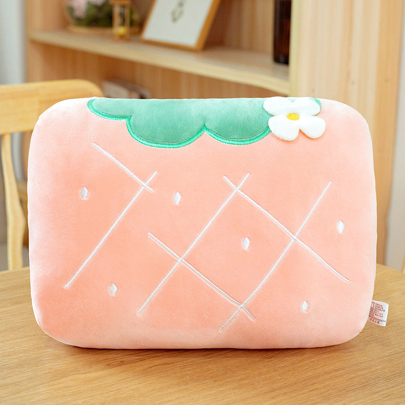 32CM Crocodile Carrot Strawberry Unicorn Plush Hand Warmers Bag Cute Cartoon Soft Animals Dolls Pillow Winter Expressive Gift