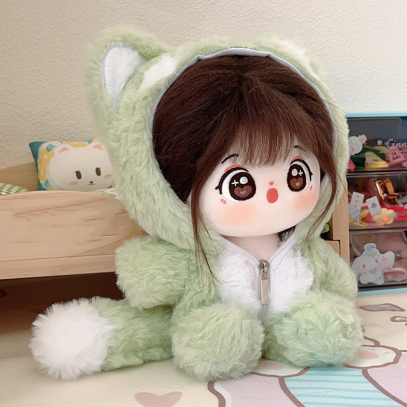 20M Cute Dinosaurs Cat Girl Plush Dolls Kawaii Plush Toys Soft Stuffed Animals Dress Up Cotton Doll With Skeleton Kids Gift