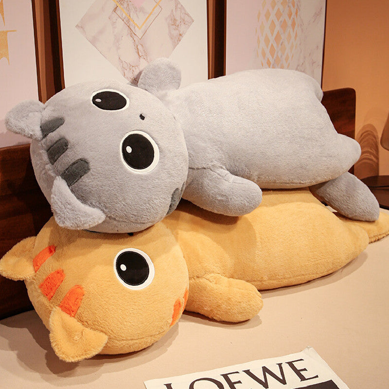 130CM Kawaii Cat Pillow Soft Cartoon Plush Stuffed Animals Doll Gifts For Kids Children Sleep Pet Pillow Home Decor
