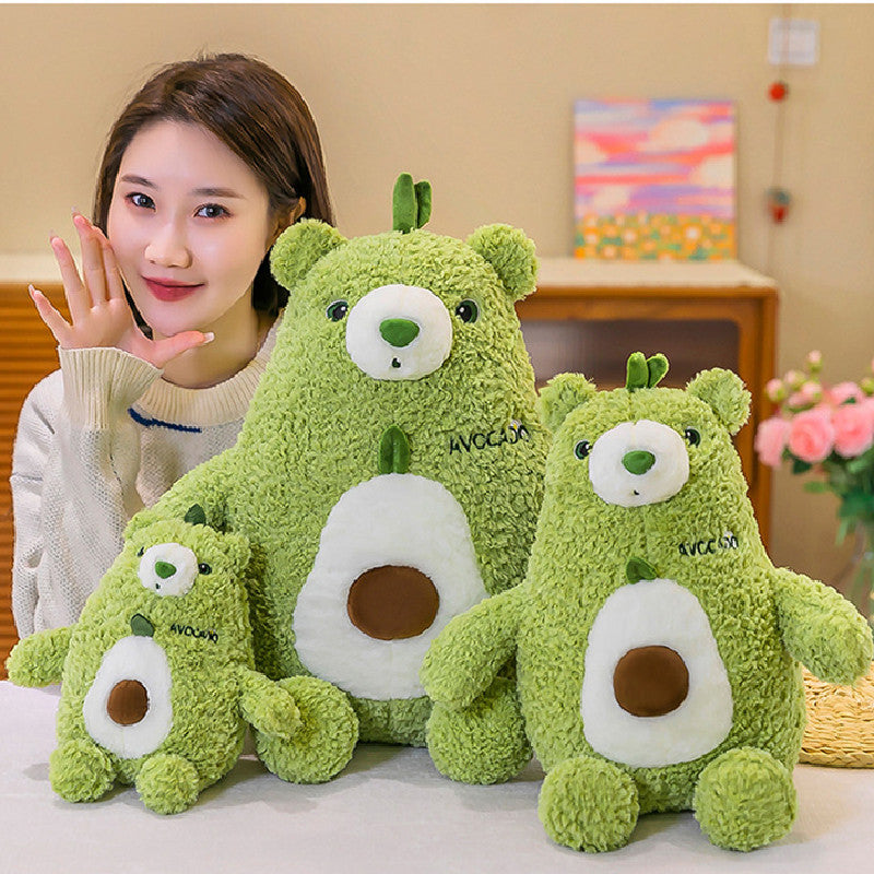 50CM Avocado Bear Pillow Soft Plush Toys Cartoon Stuffed Animals Dolls Mascot Kids Birthday Xmas Gift Home Decor