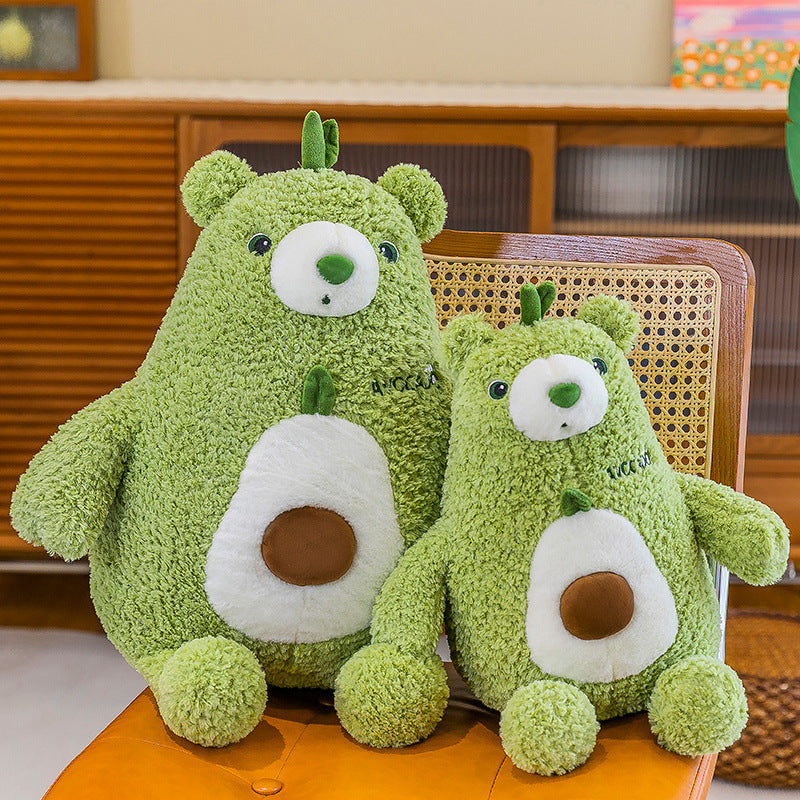 50CM Avocado Bear Pillow Soft Plush Toys Cartoon Stuffed Animals Dolls Mascot Kids Birthday Xmas Gift Home Decor