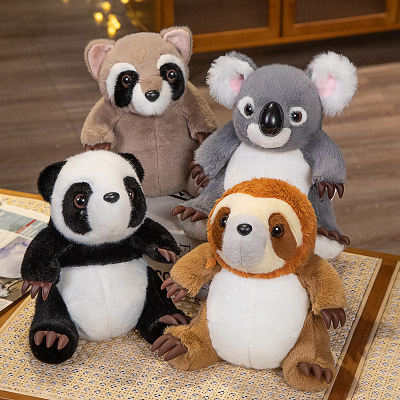 28CM Sloth Koala Panda Raccoon Animals Dolls Soft Toy Kawaii Toy Birthday Gift For Kids Baby Mascot Halloween Xmas Gifts