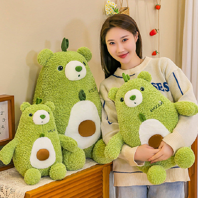50CM Avocado Bear Pillow Soft Plush Toys Cartoon Stuffed Animals Dolls Mascot Kids Birthday Xmas Gift Home Decor