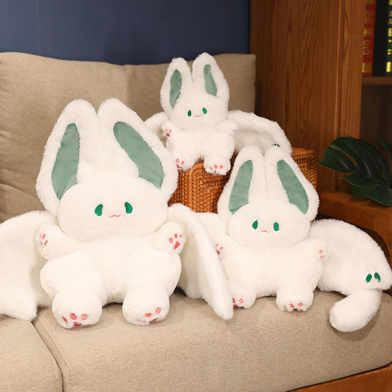 45CM Kawaii White Bat Cosplay Plush Toys Cartoon Soft Stuffed Dolls Mascot Birthday Xmas Gifts