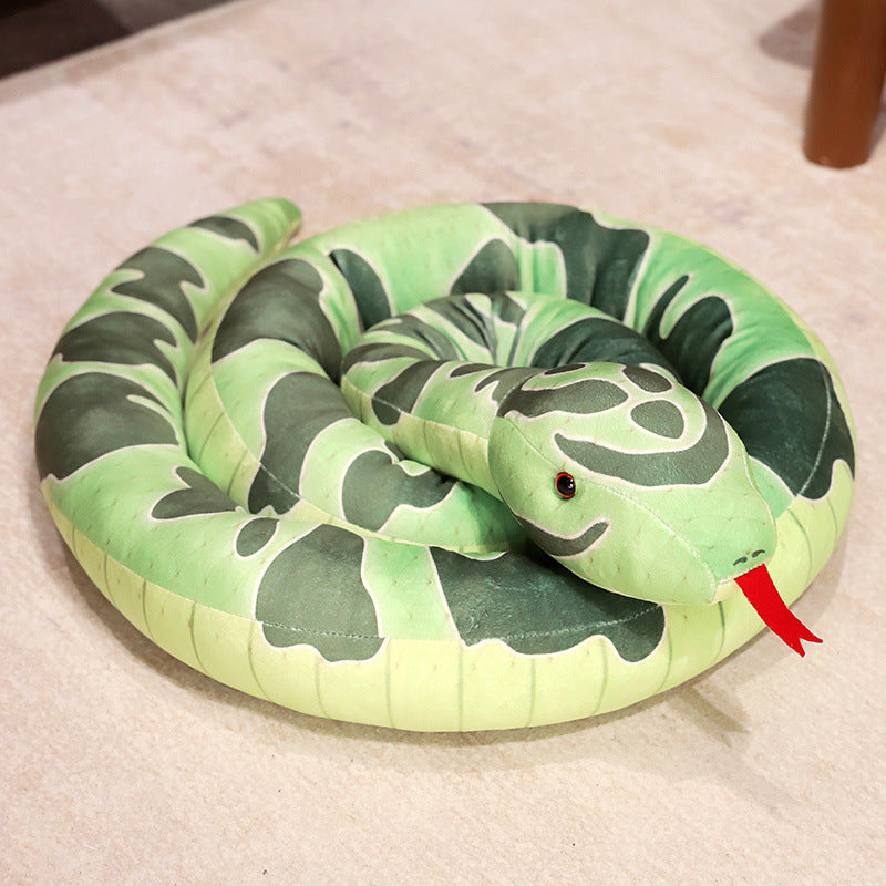 2M Simulation Snake Cosplay Plush Toys Cartoon Soft Stuffed Dolls Mascot Birthday Xmas Halloween Gift