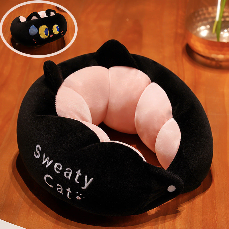 Cute Cartoon Big Eyes Soft Stuffed Animals U-Shaped Pillow Travel Cushion Birthday Xmas Gift