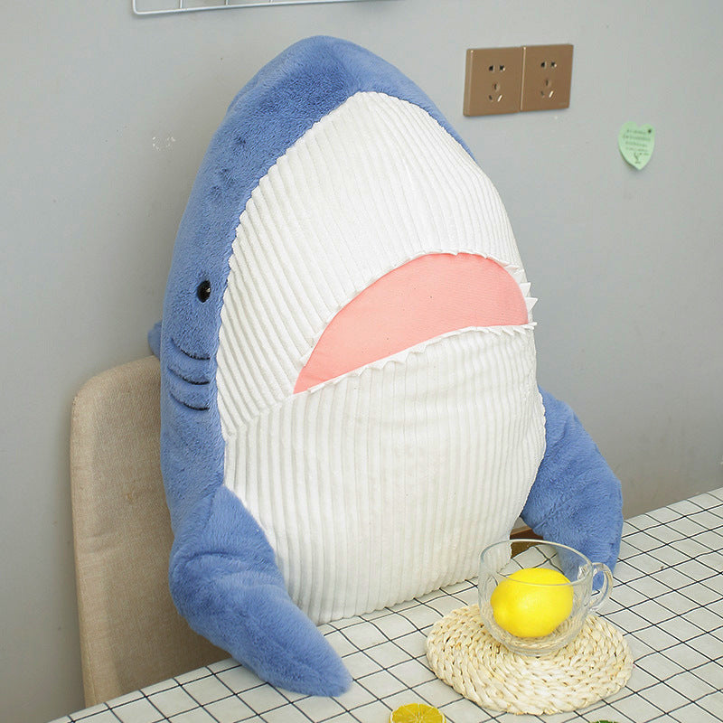 120CM Cute Fat Shark Whale Soft Sleep Pillow Plush Stuffed Toy Ocean Animals Dolls Mascot Birthday Xmas Gift