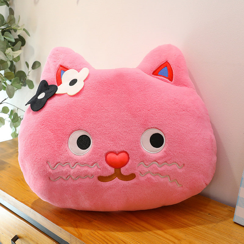 40CM Pink Cat Pillow Plush Toys Cartoon Soft Stuffed Animals Dolls Mascot Birthday Xmas Gift For Kids