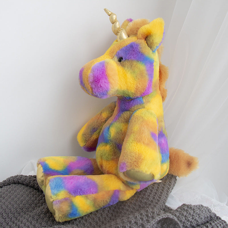 55CM Colorful Unicorn Stuffed Animal Pillows Toy Cartoon Soft Stuffed Animals Dolls Mascot Birthday Xmas Gift