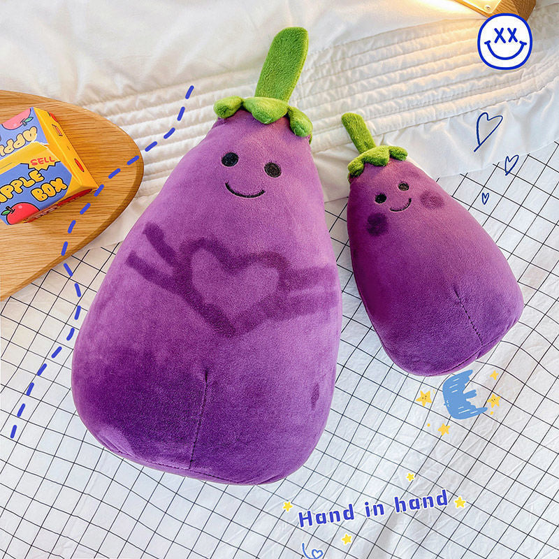80CM Eggplant Vegetable Pillow Plush Toys Cartoon Soft Stuffed Dolls Mascot Birthday Xmas Gift Kitchen Decor