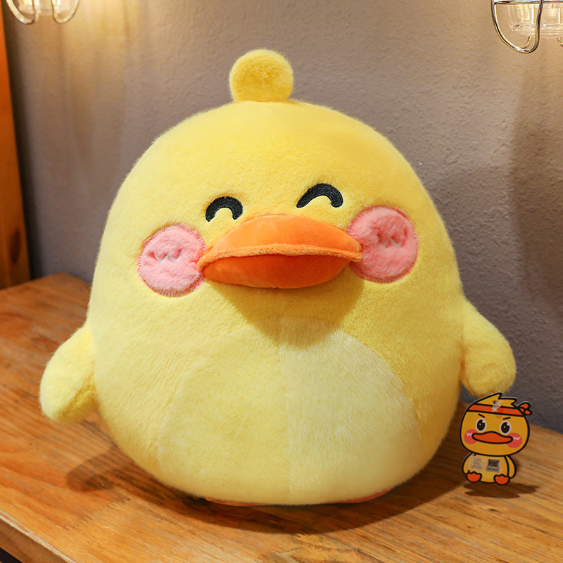 35CM Cute Struggle Yellow Duck Soft Toy Birthday Gift For Kids Baby Mascot Halloween Xmas Dolls Gifts