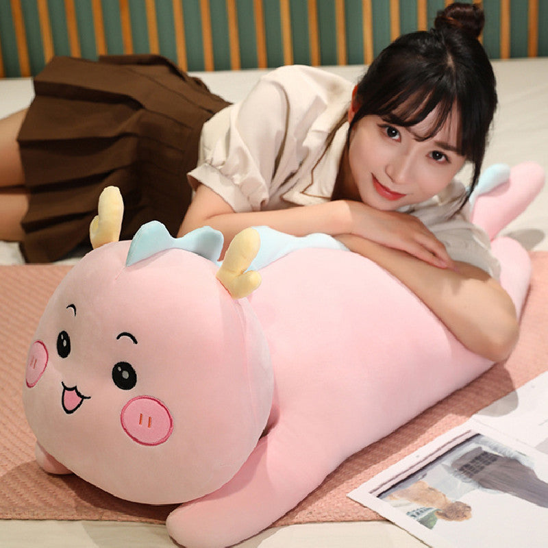 100CM Cute Fat Dragon Large Dinosaur Pillow Soft Stuffed Animal Dolls Plush Toys Mascot Birthday Xmas Gifts