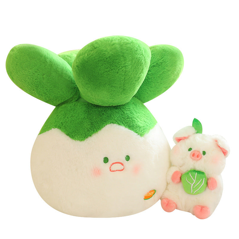 35CM Cabbage Pig Pillow Plush Shoulder Bags Crossbody Bag Backpack School Bags Rucksack Cartoon Soft Stuffed Gift