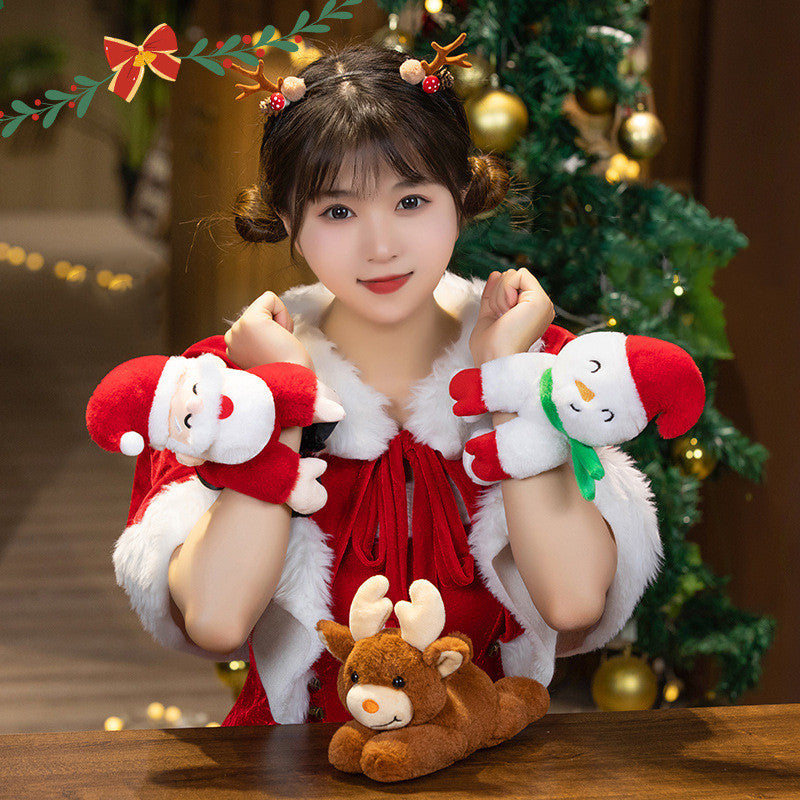 25CM Santa Claus/Snowman/Elk Plush Toy Dolls Stuffed Birthday Xmas Gifts For Kids Children Christmas Decor