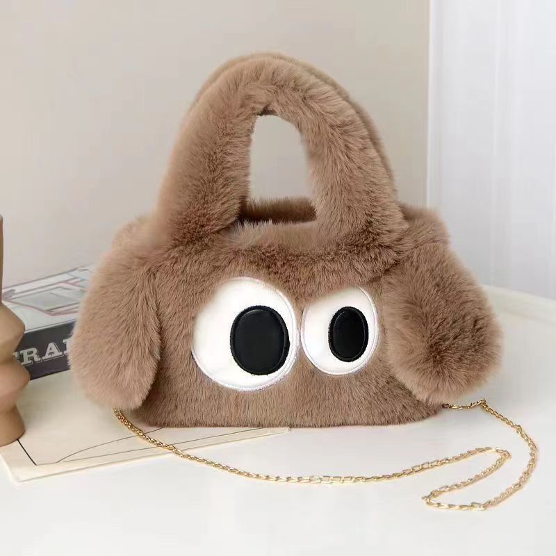 26CM Big Eyes Dog Cute Plush Bag Backpack School Bags Rucksack Cartoon Soft Stuffed Shoulder Bags Gift