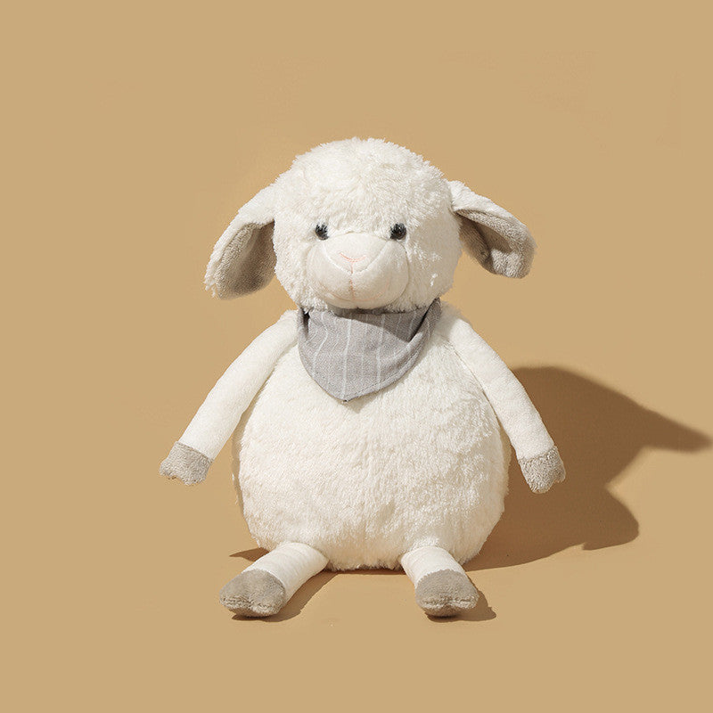 26CM Cute Scarf Sheep Plush Toys Stuffed Animal Dolls For Kids Children Birthday Xmas Gift