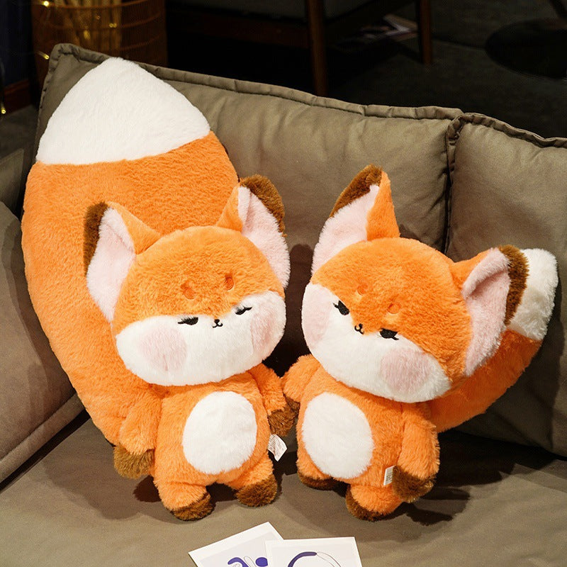 100CM Cute Big Tail Fox Pillow Stuffed Animals Plush Toy For Babies Kids Dolls Birthday Xmas Gifts