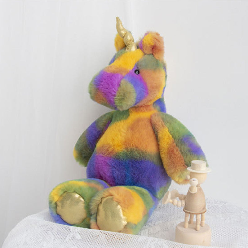55CM Colorful Unicorn Stuffed Animal Pillows Toy Cartoon Soft Stuffed Animals Dolls Mascot Birthday Xmas Gift