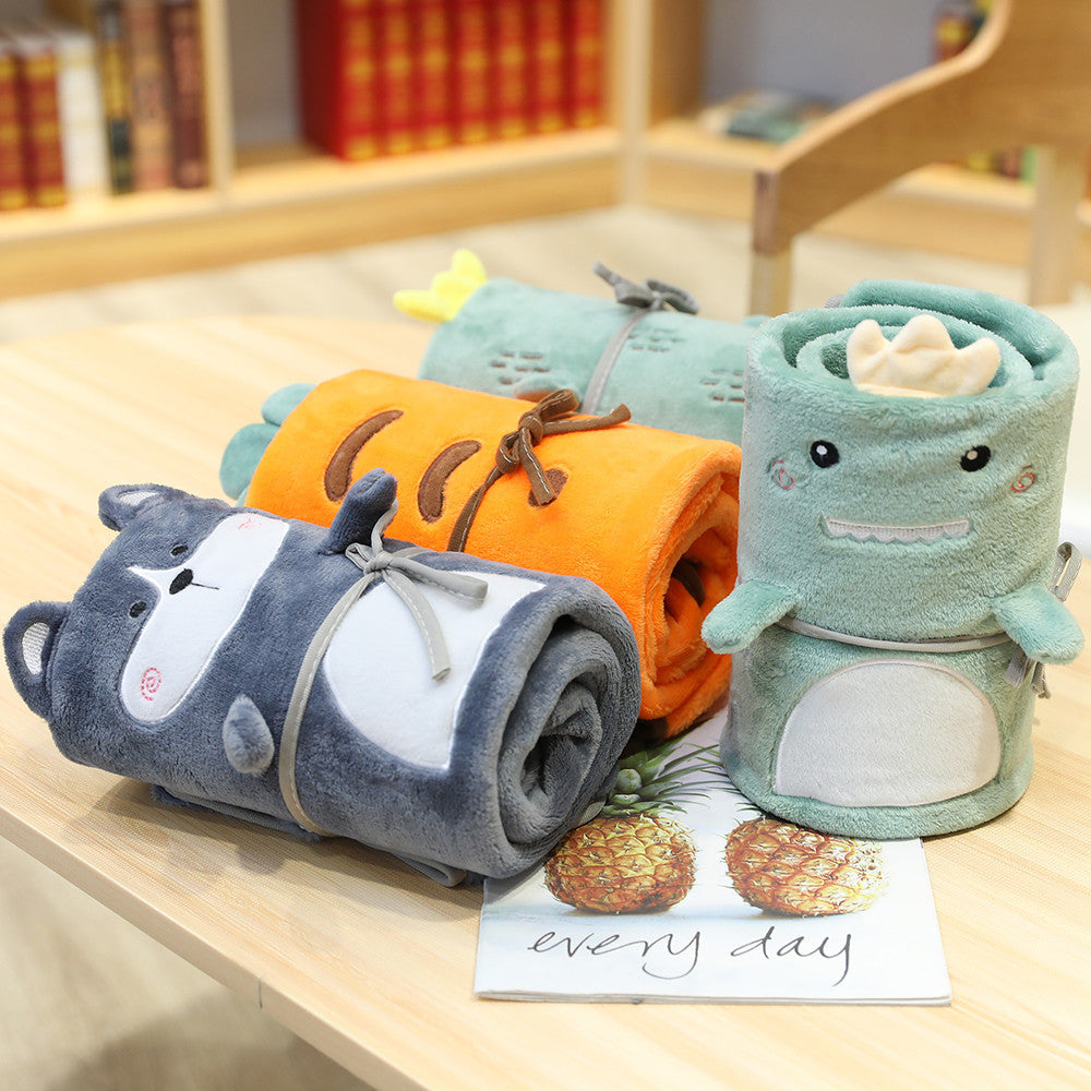 100CM Cartoon Dinosaur Dog Fluffy Security Blanket Soft Lovey Unisex Gifts Snuggle Toy Plush Stuffed Animals