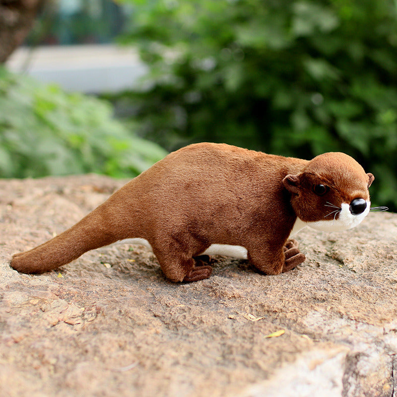 40CM Simulation Sea Otter Stuffed Animal Soft Plush Dolls Toy Birthday Gift For Kids Baby Mascot Xmas Gifts Halloween Decor