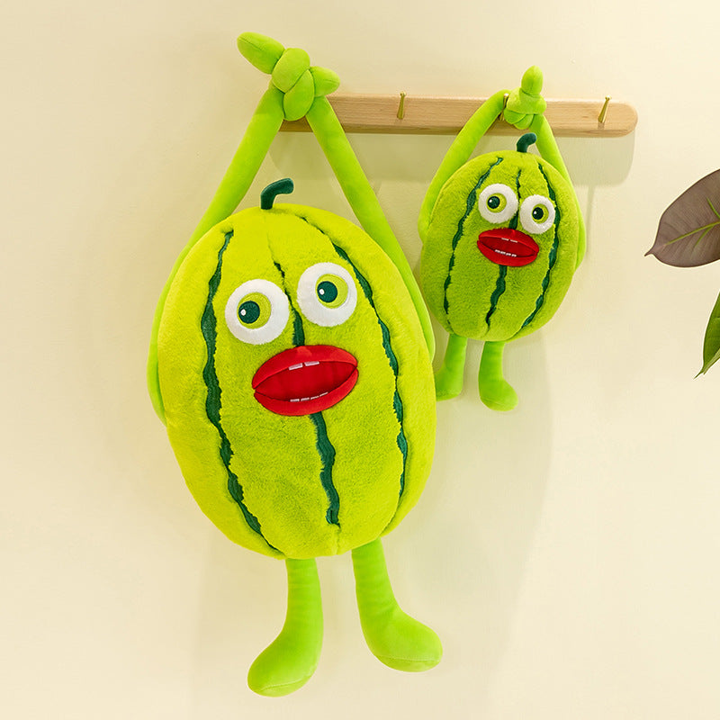 32CM Funny Watermelon Fruit Stuffed Doll Plush Toy Soft Birthday Gift For Kids Mascot Home Decor