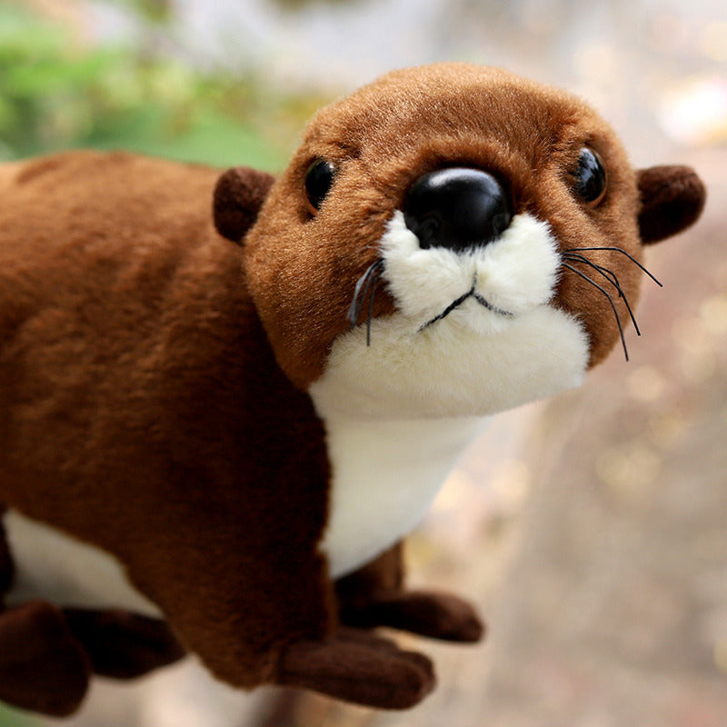 40CM Simulation Sea Otter Stuffed Animal Soft Plush Dolls Toy Birthday Gift For Kids Baby Mascot Xmas Gifts Halloween Decor