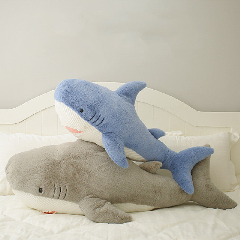 120CM Cute Fat Shark Whale Soft Sleep Pillow Plush Stuffed Toy Ocean Animals Dolls Mascot Birthday Xmas Gift