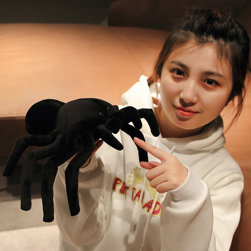 120CM Black Spider Pillow Cosplay Plush Toys Cartoon Soft Stuffed Animals Dolls Mascot Birthday Xmas Gift Halloween Horror Decor